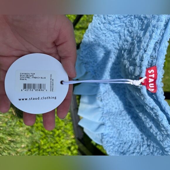 STAUD French Blue Cannon Top NWT - Picture 7 of 13